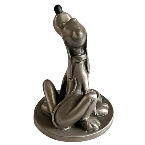 Hudson Pewter Disney #3993 Sitting Pluto Green Eye Crystal Dog Bowl 1.75" - Picture 4 of 7